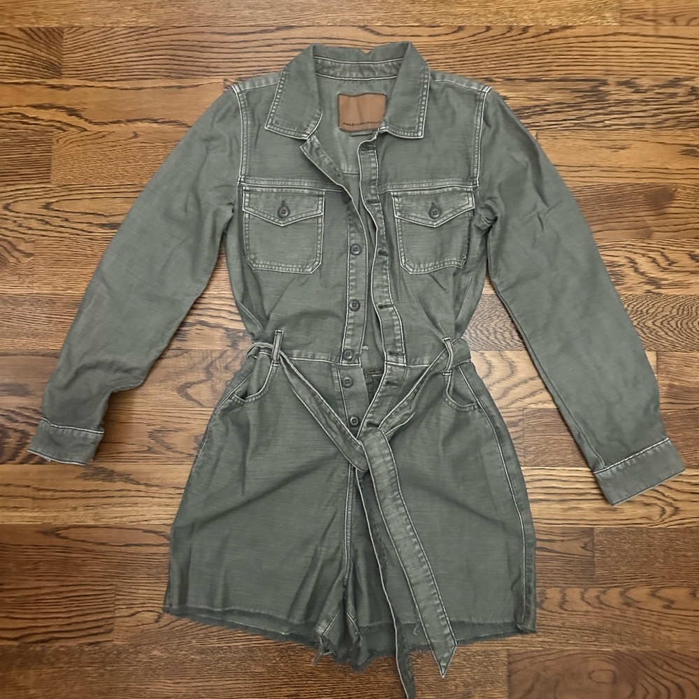 American Eagle Outfitters Olive Romper
